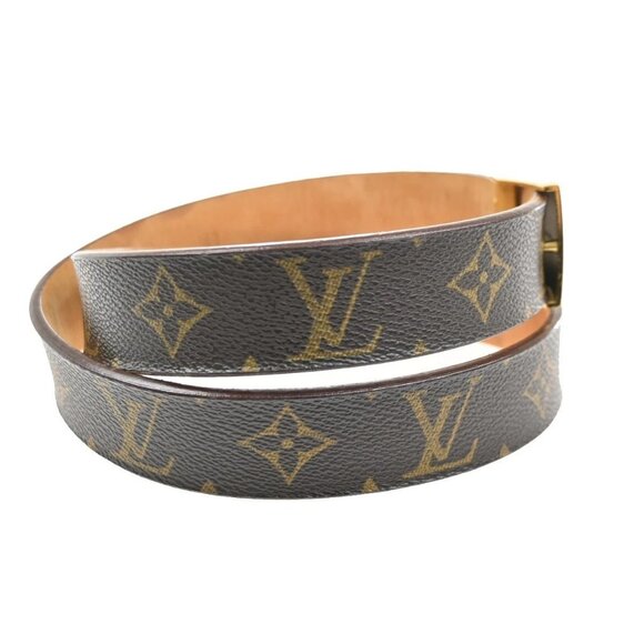 LOUIS VUITTON Ceinture Carre Belt Monogram Leather BN Gold Spain main image 13